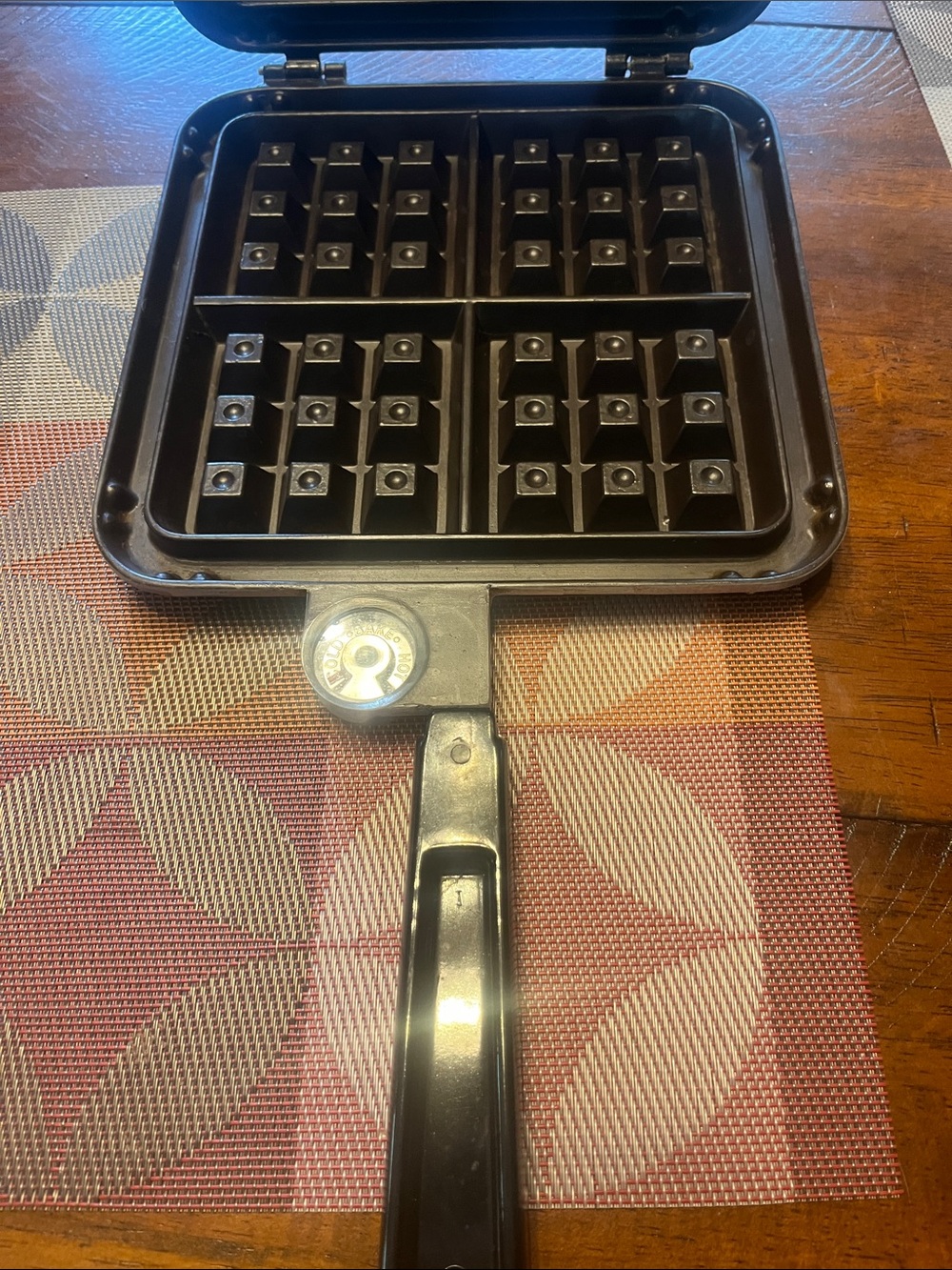 Nordic Ware Silver and Black Mini Waffle Iron - Picture 4 of 6